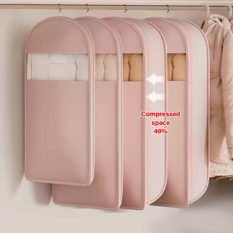 ❤️‍🔥2025 Space Saving Hanging Garment Bag with Self Compression Zipper