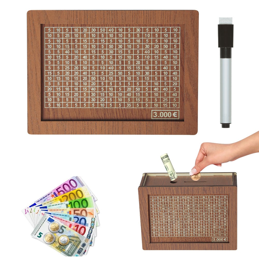 🎁 Hot Sale 49% OFF 🔥Wallet Fattening Program——Cash Vault Wooden Savings Box