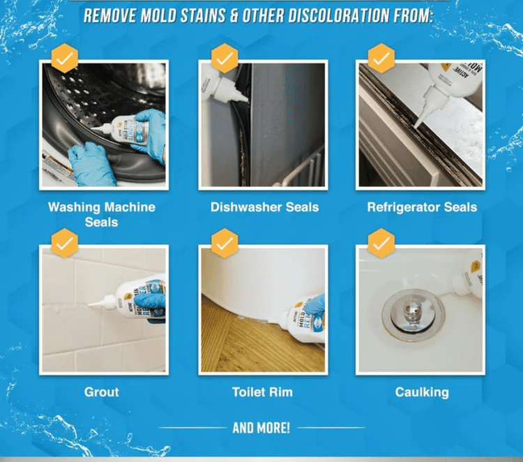 🏠 Mold Removal Gel💦Heavy Duty Formula, Multi-Surface Cleaner & Works on Shower & Tile