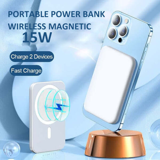 💥15W Fast Charge Portable Wireless Magnetic Power Bank