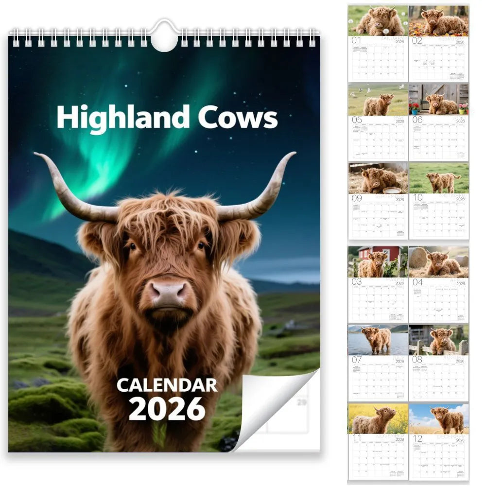 🐮2026 Highland Cattle-kalender📅