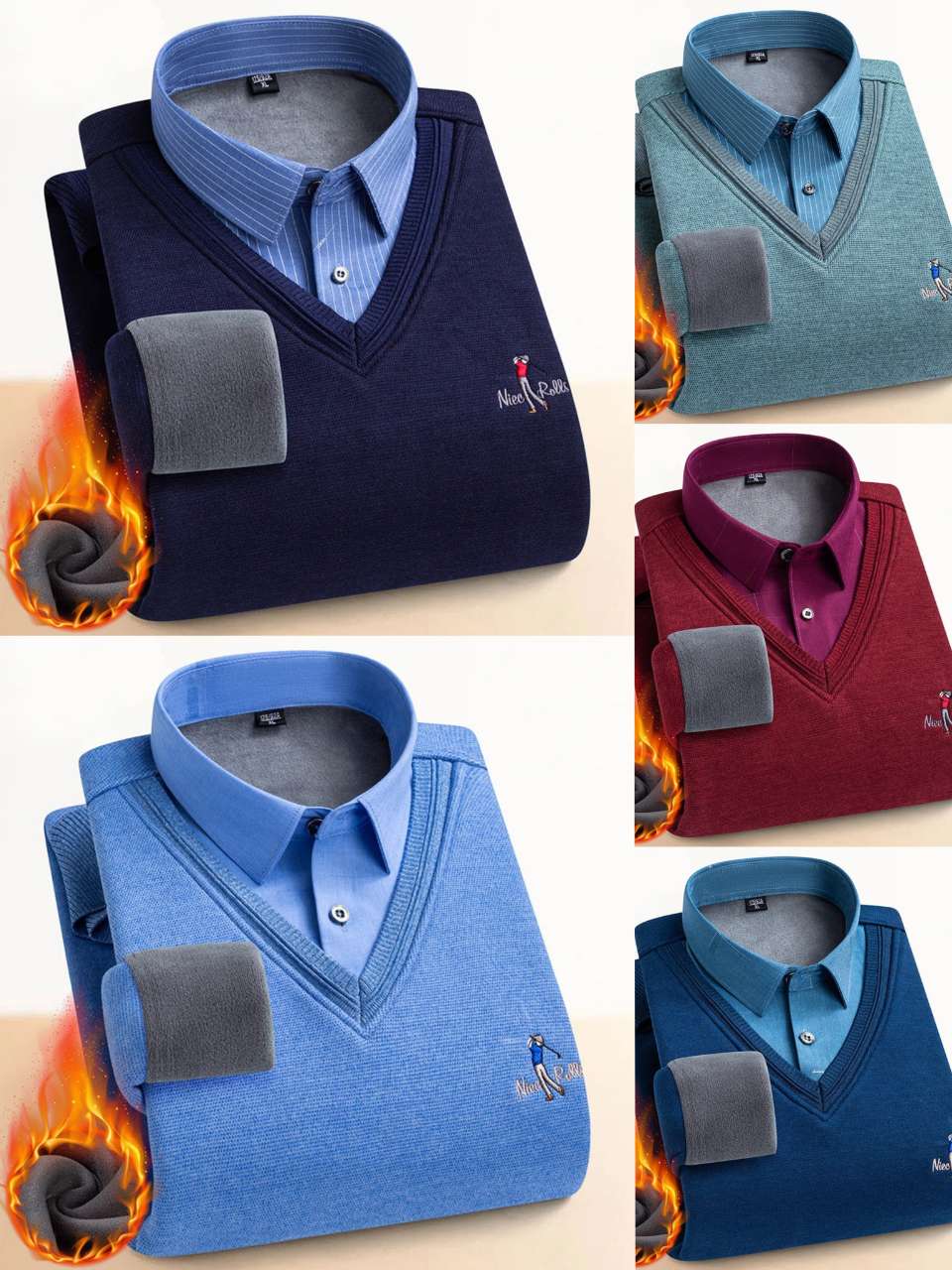 ❄️Winter New Arrivals 🔥MEN'S THERMAL FLEECE-LINED DOUBLE LAYER SWEATER