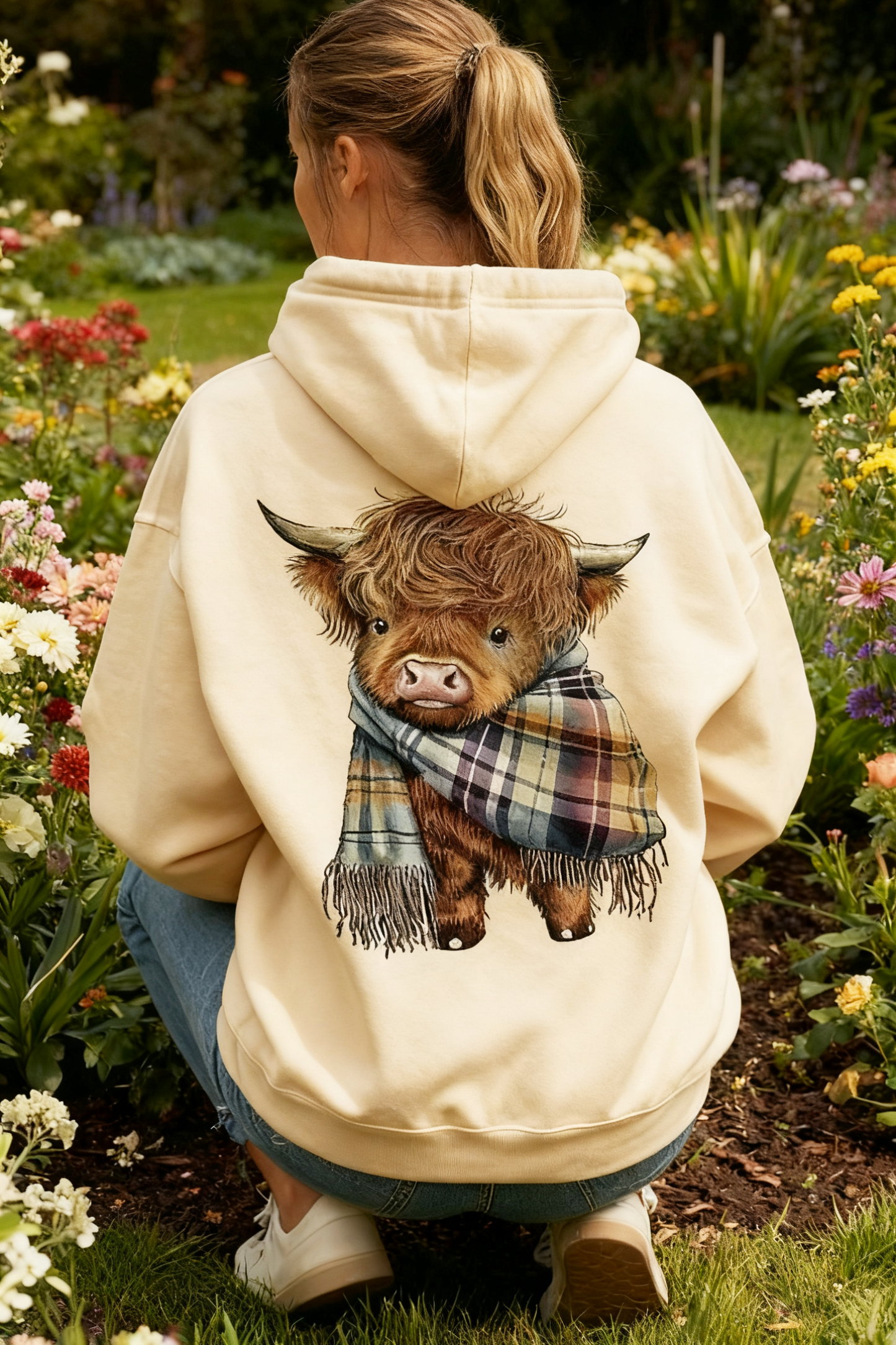 💖Cute Highland Cow Cozy Fleece-Lined Hooded Sweatshirt