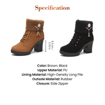 🚀Women's Thick Warm Chunky Heel Boots👢