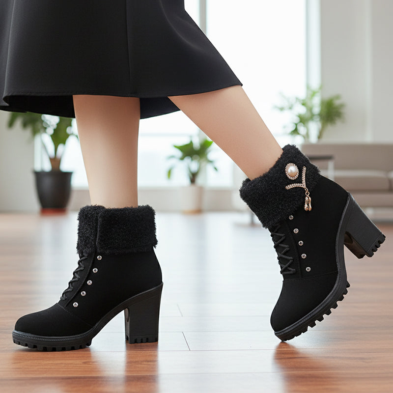 🚀Women's Thick Warm Chunky Heel Boots👢