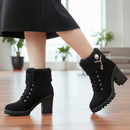 🚀Women's Thick Warm Chunky Heel Boots👢