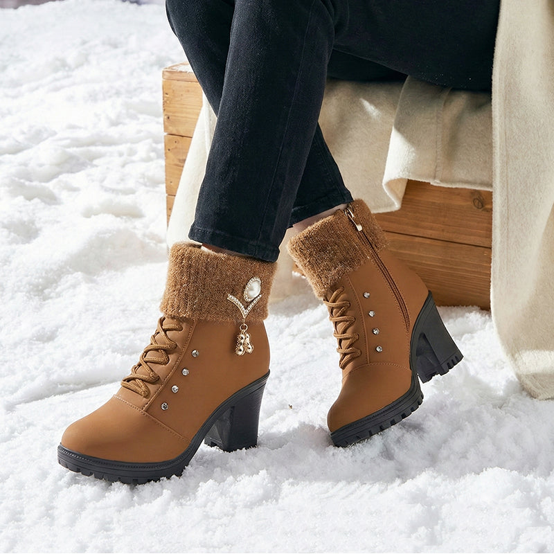 🚀Women's Thick Warm Chunky Heel Boots👢