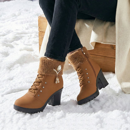 🚀Women's Thick Warm Chunky Heel Boots👢