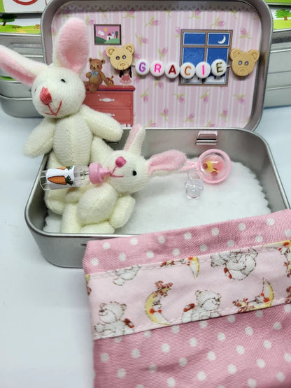 🎉Easter Best Gift 49% OFF🎁🐇Bunny Mummy Tiny Plush Pocket Tin