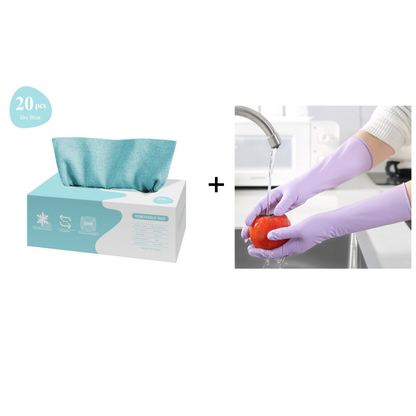 ♻️Reusable Microfiber Paper Towels (20 pcs in 1 box)