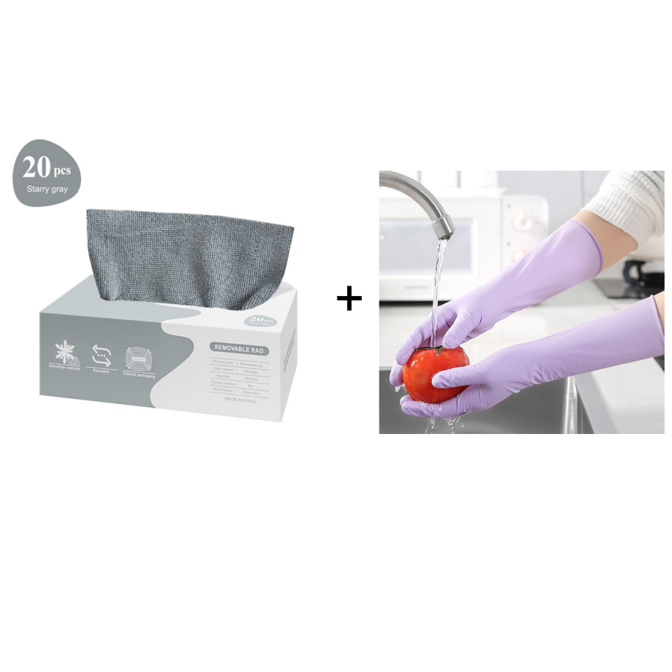 ♻️Reusable Microfiber Paper Towels (20 pcs in 1 box)