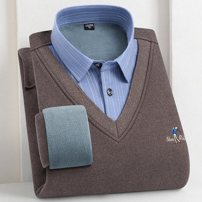 ❄️Winter New Arrivals 🔥MEN'S THERMAL FLEECE-LINED DOUBLE LAYER SWEATER