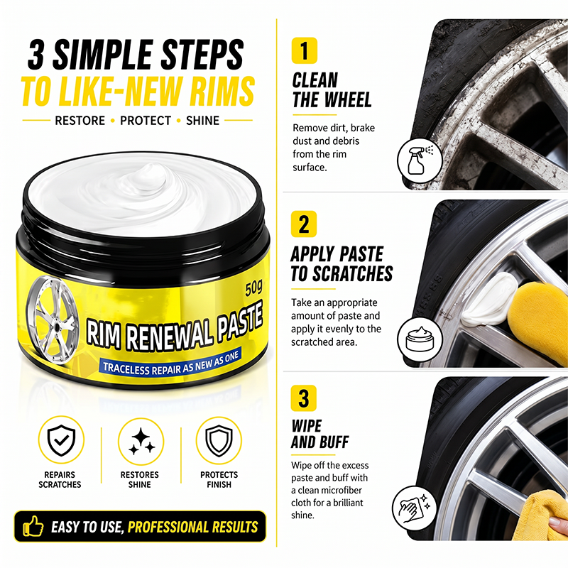 🏆 Last Day Special Price!🎁All-in-One Wheel Care & Restoration Paste