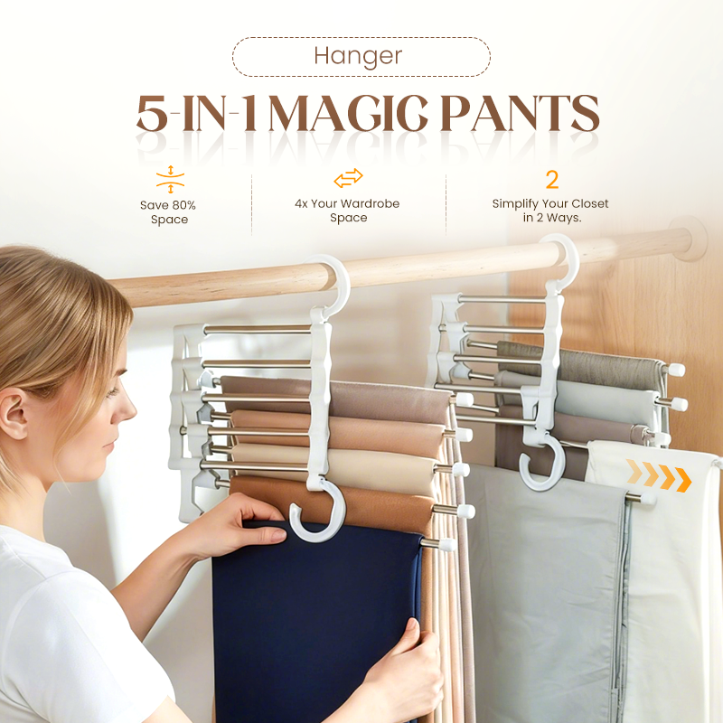 (💗Special Offer Now) Household Multifunctional Telescopic Folding Multi-layer Pants Storage Rack
