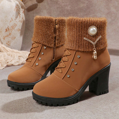 🚀Women's Thick Warm Chunky Heel Boots👢