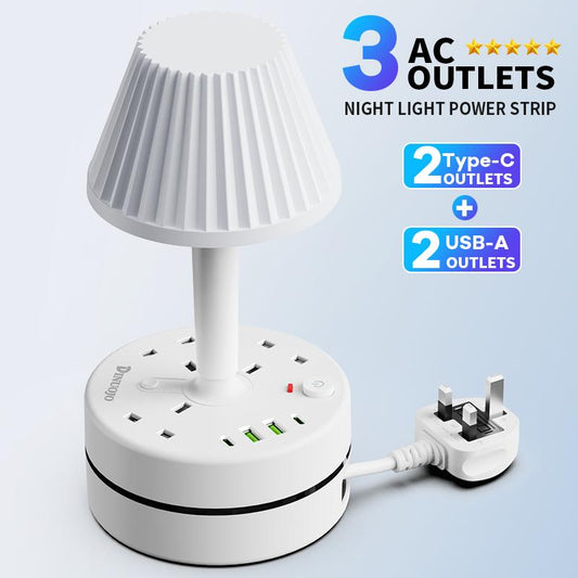 💡 Bedside Lamp with Charging Station – Light Up & Power Up Your Nightstand 🔌