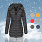 🔥HOT SALE 49% OFF✨Winter women's mid-length padded jacket warm solid color hooded jacket