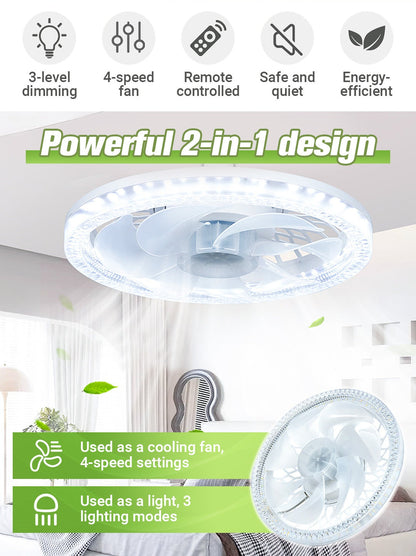 🍃2-in-1 Mute Adjustable Fan Light with Remote Control🌿