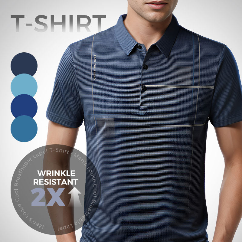 💥Hot Sale🔥Men's Loose Cool Breathable Lapel T-Shirt