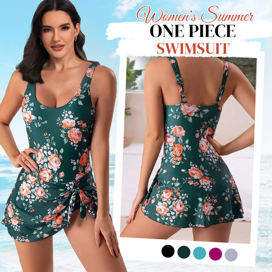 👙 49% OFF NOW!✨ Women's Tummy Control Tie Knot Swimsuit with Skirt – Full Coverage & Built-in Bra – Summer Essential 🌊