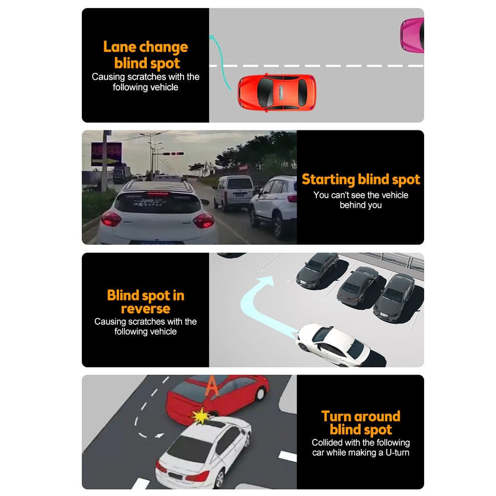 🚨 360° Adjustable Blind Spot Mirror – Wide-Angle Convex Rearview Mirror for Cars, SUVs, Trucks & Vans | Drive With More Confidence