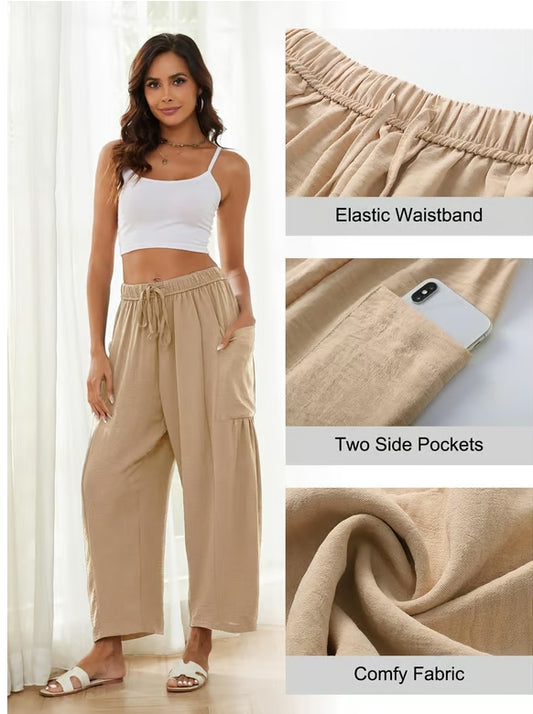 👖Women's Linen Casual Wide Leg Pants