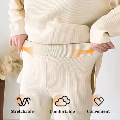 🔥V-Neck Casual Slit Knitted Two-Piece Set