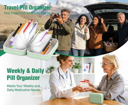 🔥🔥Last day Promotion - 65%OFF💊A8 Waterproof Pill Pouch Set – 7 to 14 Days of Meds & Vitamins💧Waterproof & Crush-Resistant Shell