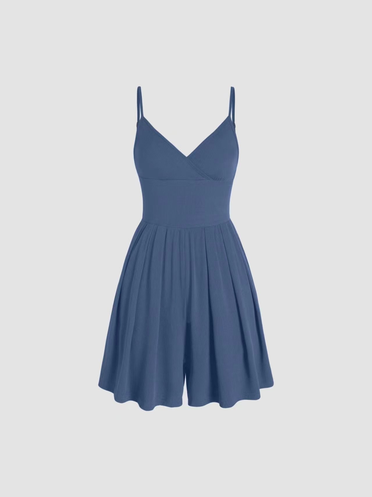 🌤️Summer Essential-Limited Time Low Price💕Women's Casual Adjustable  Plain Backless Wrap Cami Romper