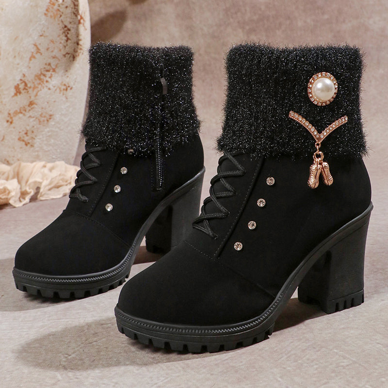🚀Women's Thick Warm Chunky Heel Boots👢