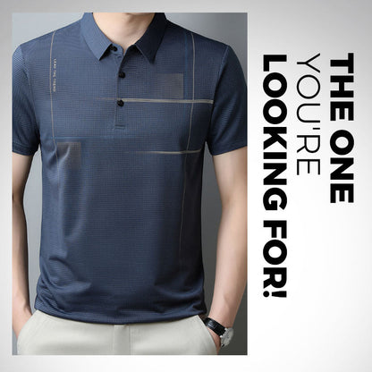 💥Hot Sale🔥Men's Loose Cool Breathable Lapel T-Shirt