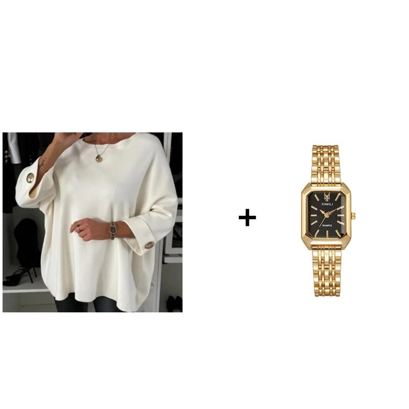 🎀Limited Sale 49% OFF🎀Women's Classic Solid Color Knit Top