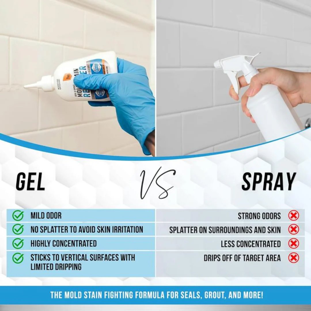 🏠 Mold Removal Gel💦Heavy Duty Formula, Multi-Surface Cleaner & Works on Shower & Tile