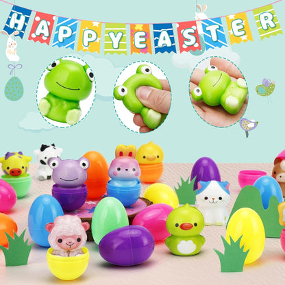🔥Last Day Special Price ￡11.99!!⚡50K+ SOLD🎁12/24PCS Easter Eggs Prefilled Slow Rising Squishy Toys