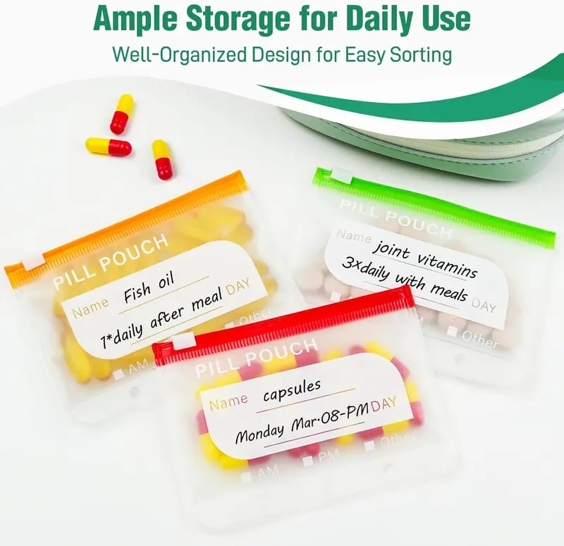 🔥🔥Last day Promotion - 65%OFF💊A8 Waterproof Pill Pouch Set – 7 to 14 Days of Meds & Vitamins💧Waterproof & Crush-Resistant Shell