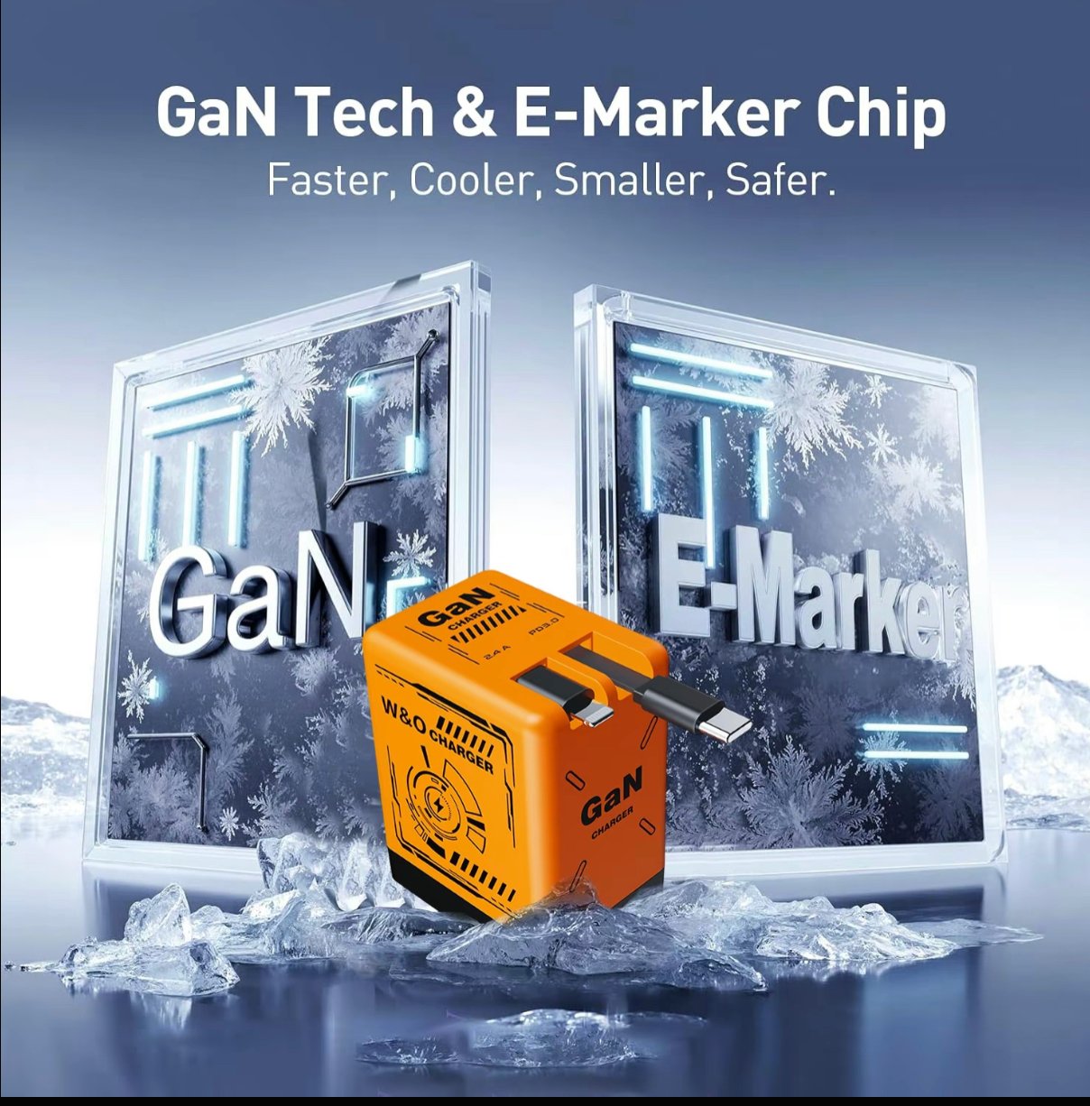 🔥W&O 2-in-1 GaN 20W Fast Charger, Best Gifts