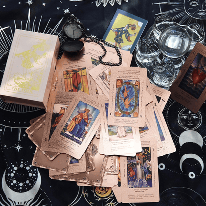 ✨Witchy Cauldron Rose Gold Tarot Cards with Guide Book🔮
