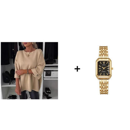 🎀Limited Sale 49% OFF🎀Women's Classic Solid Color Knit Top