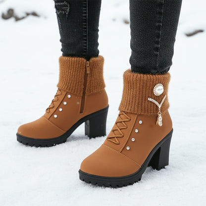 🚀Women's Thick Warm Chunky Heel Boots👢