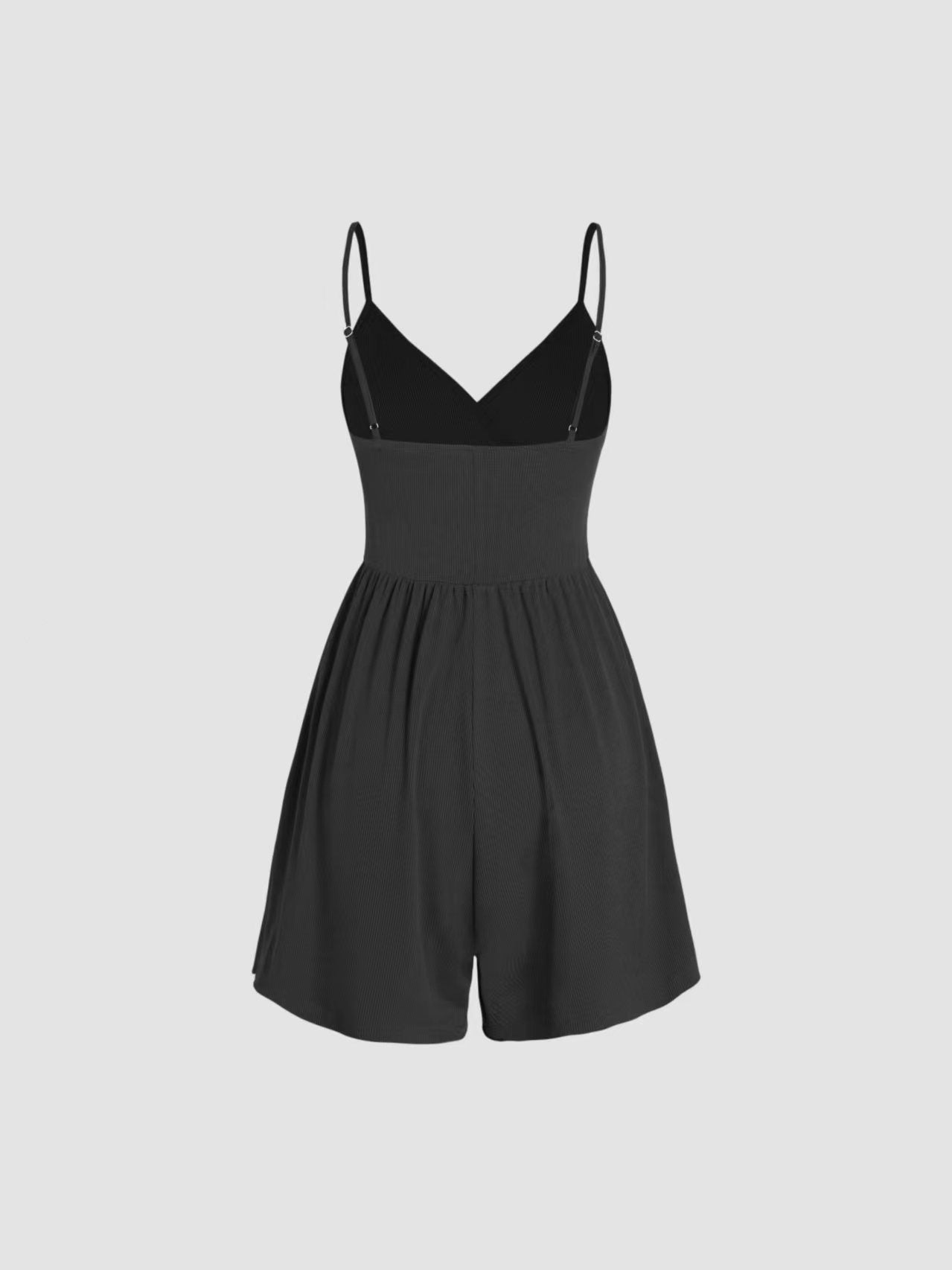 🌤️Summer Essential-Limited Time Low Price💕Women's Casual Adjustable  Plain Backless Wrap Cami Romper