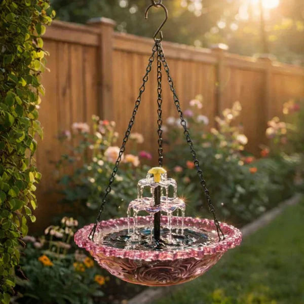 🔥💐SPRING DAY SALE- 49% OFF⚡50K+ SOLD!🐦Solar Cascade Hanging Bird Bath Fountain