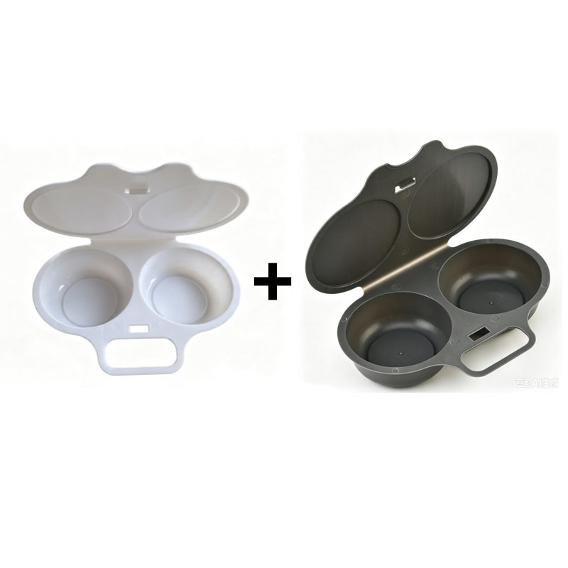 🍳✨Dual Cavity Microwave Egg Poacher