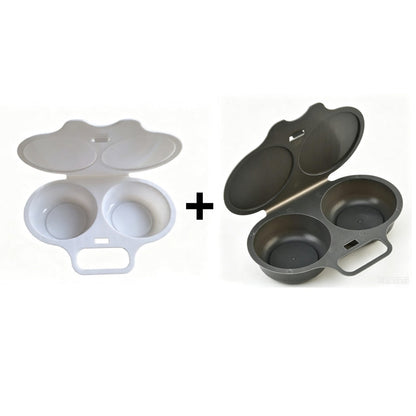 🍳✨Dual Cavity Microwave Egg Poacher