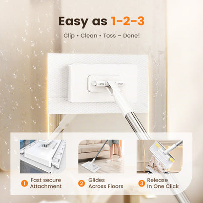 💥 Last day! 49% Off 💥Disposable Dust Mop with 4 Reusable Cloths