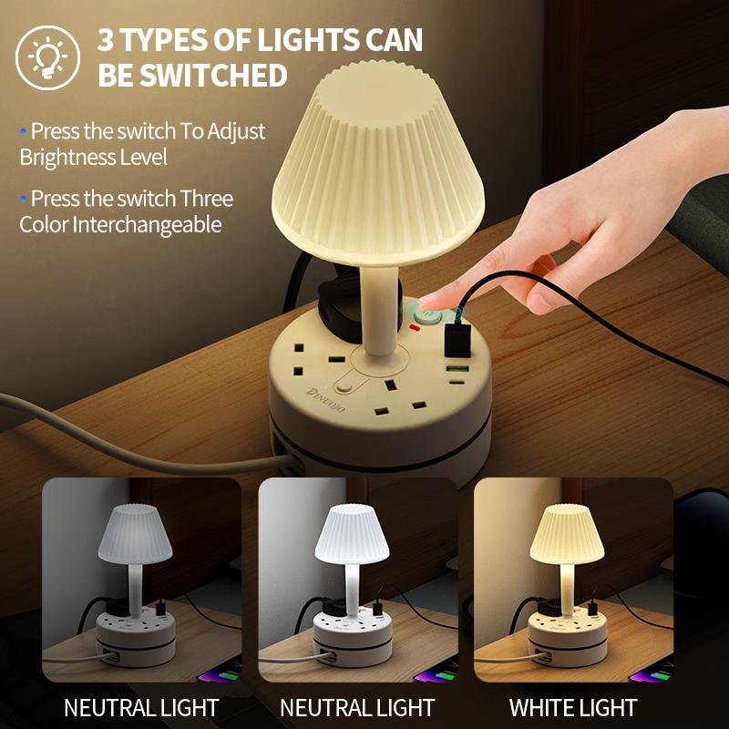 💡 Bedside Lamp with Charging Station – Light Up & Power Up Your Nightstand 🔌
