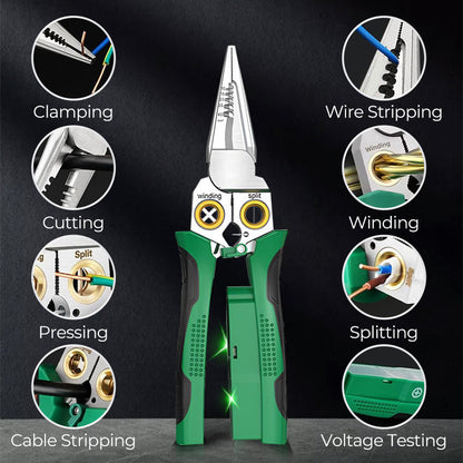 💥8-in-1 Multi-Functional Wire Stripper Scissors With Electrical Test