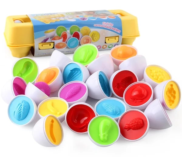 🎁✨Easter Day Hot sale🔥Cognitive Development Geometric Eggs ( 12 Eggs One Set )