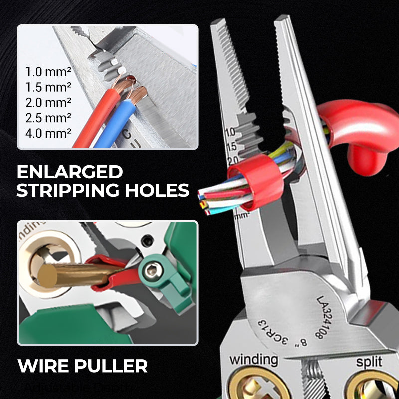 💥8-in-1 Multi-Functional Wire Stripper Scissors With Electrical Test