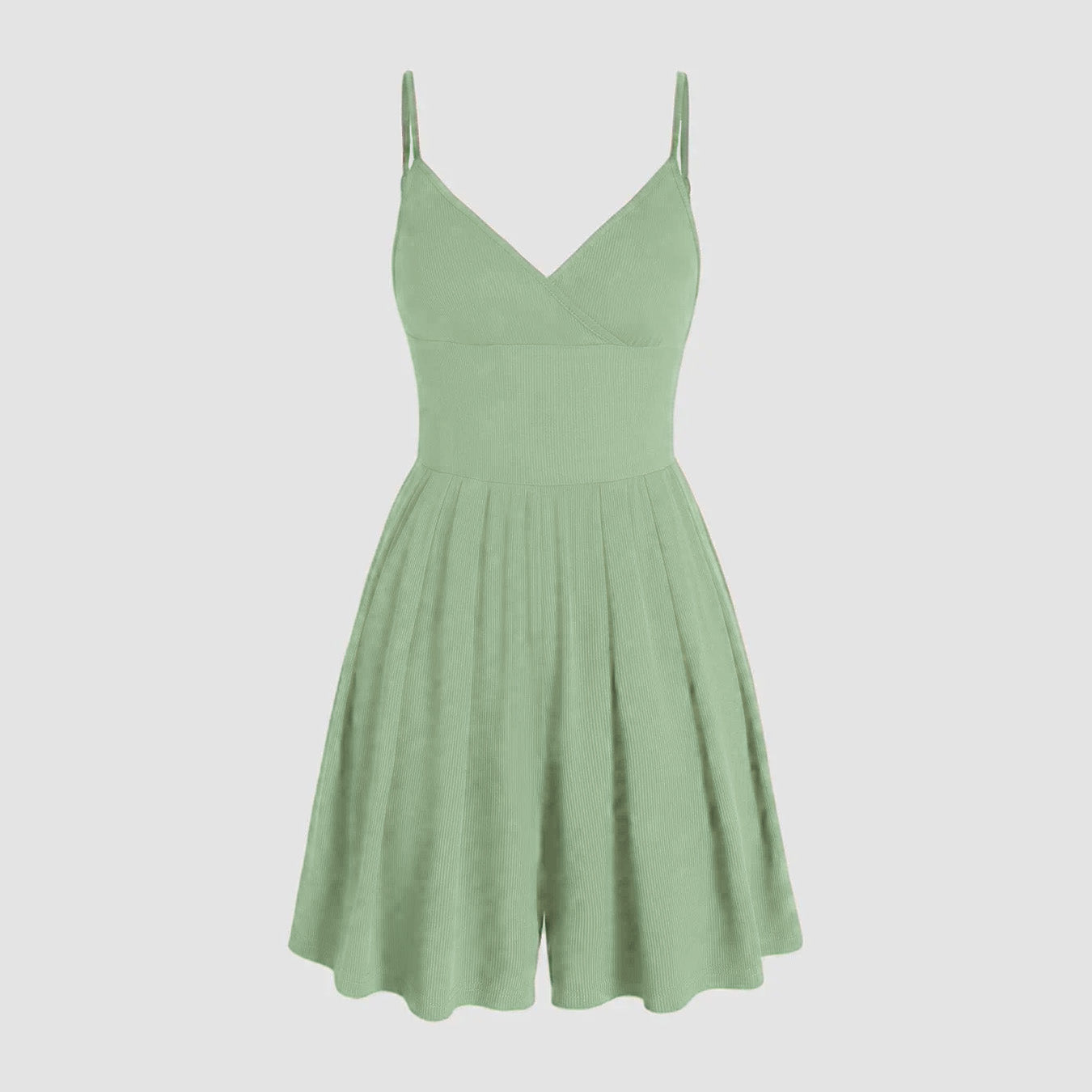 🌤️Summer Essential-Limited Time Low Price💕Women's Casual Adjustable  Plain Backless Wrap Cami Romper