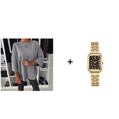 🎀Limited Sale 49% OFF🎀Women's Classic Solid Color Knit Top